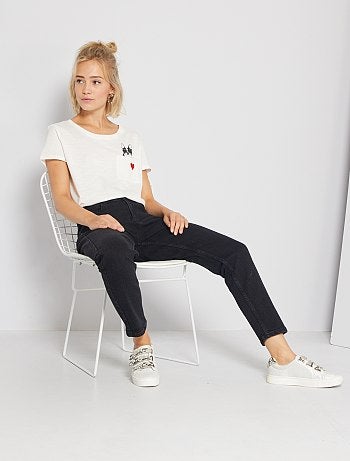 Mom jeans met extra hoge taille - Kiabi