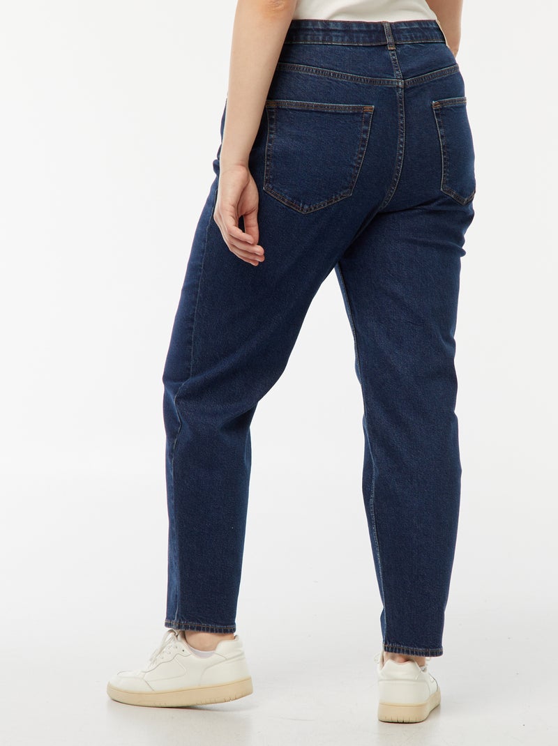 Mom jeans met hoge taille - L30 Blauw - Kiabi