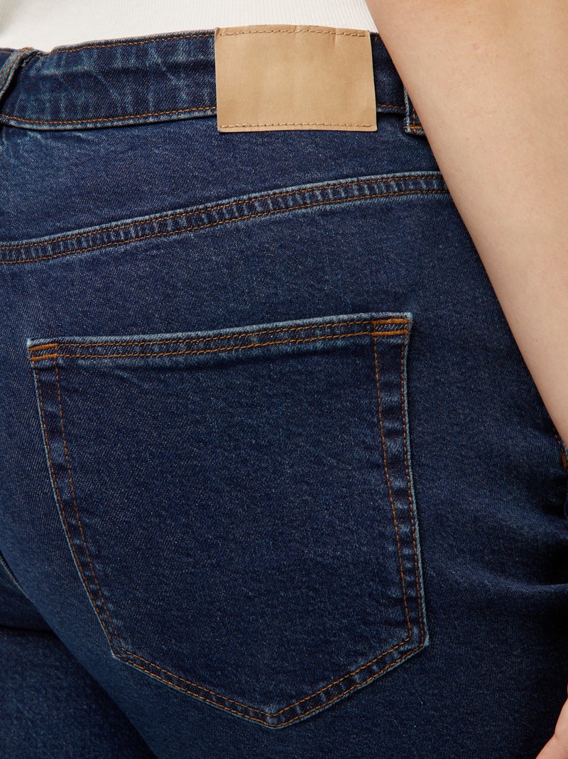 Mom jeans met hoge taille - L30 Blauw - Kiabi
