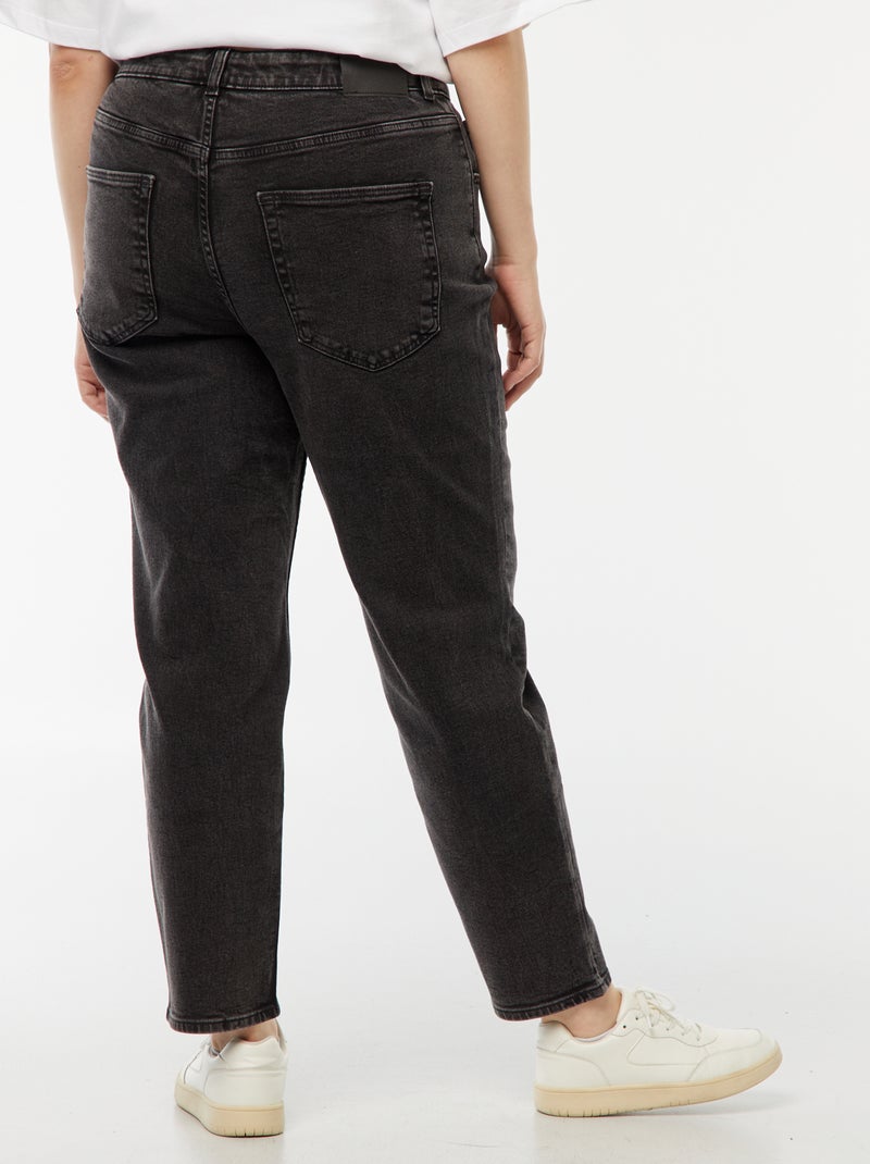 Mom jeans met hoge taille - L30 Zwart - Kiabi