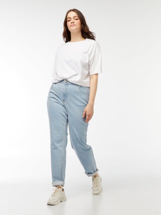 Mom jeans met hoge taille - L34