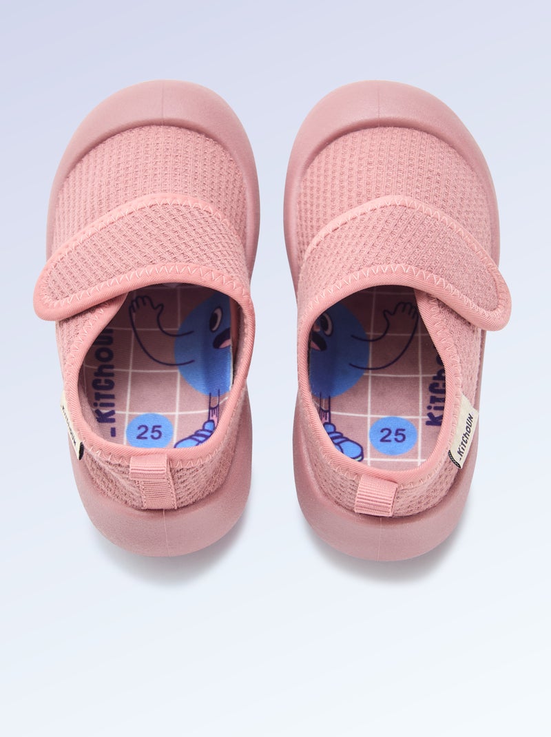 Motoriek 4 slofjes 'lopen' - Kitchoun Rose - Kiabi
