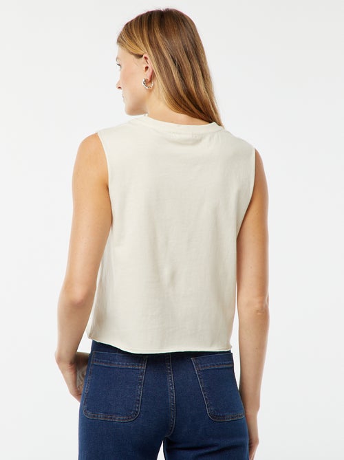 Mouwloos Disney-T-shirt met Stitch-print - Kiabi