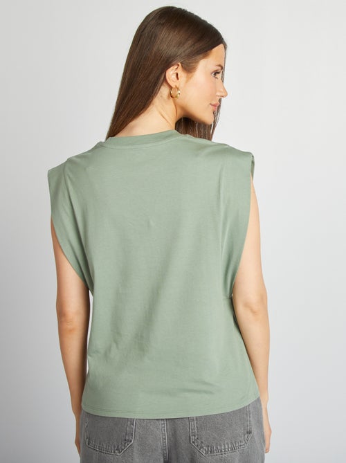 Mouwloos, effen shirt - Kiabi