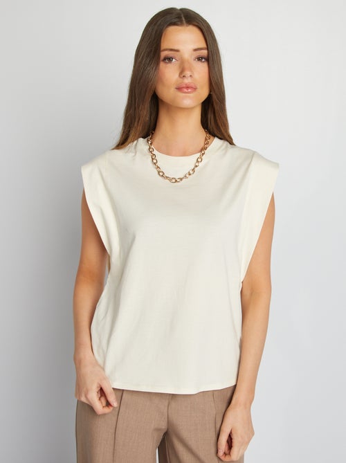 Mouwloos, effen shirt - Kiabi