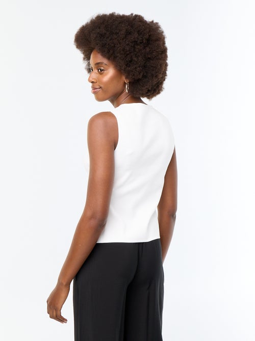 Mouwloos fijngebreid vest - Kiabi
