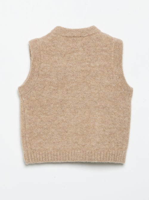 Mouwloos gilet met geborduurde zakken - Kiabi