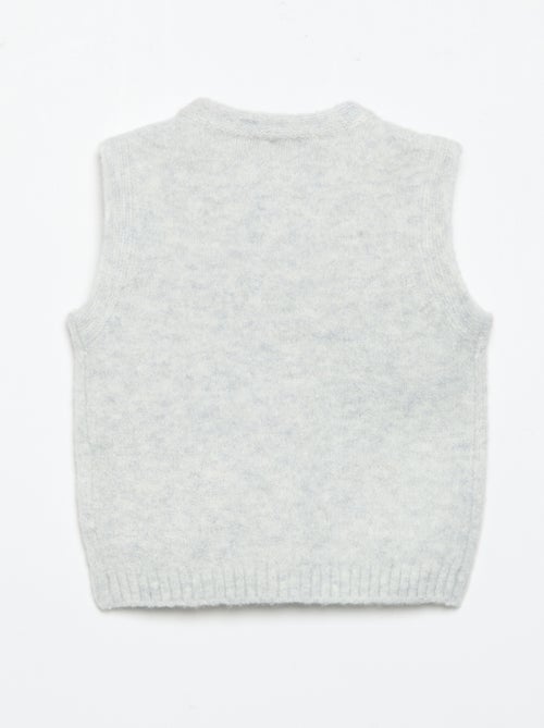 Mouwloos gilet met geborduurde zakken - Kiabi