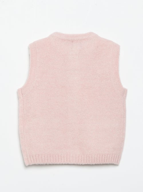 Mouwloos gilet met geborduurde zakken - Kiabi