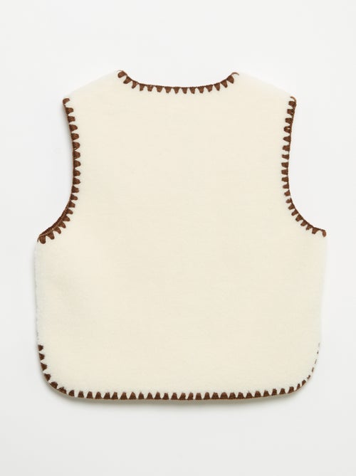 Mouwloos gilet met schapenvachteffect - Kiabi
