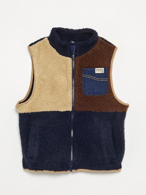 Mouwloos gilet met schapenvachteffect - Kiabi