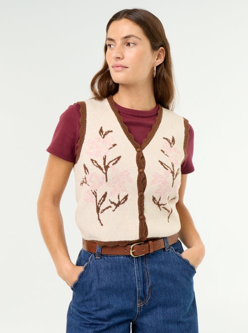 Mouwloos gilet met V-hals - Kiabi