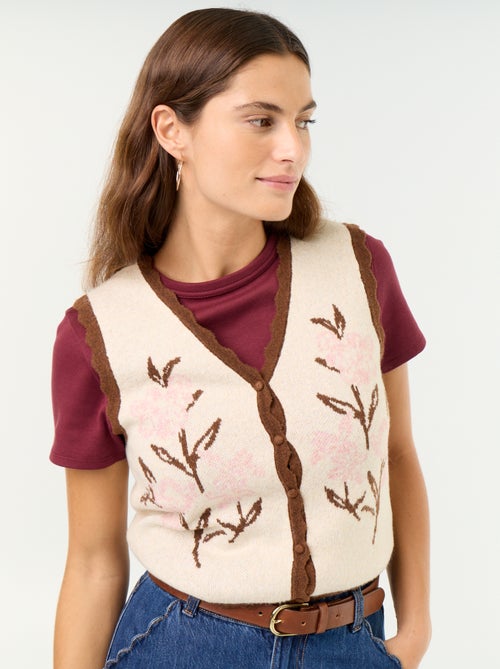 Mouwloos gilet met V-hals - Kiabi