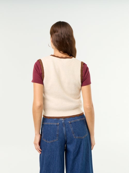 Mouwloos gilet met V-hals - Kiabi