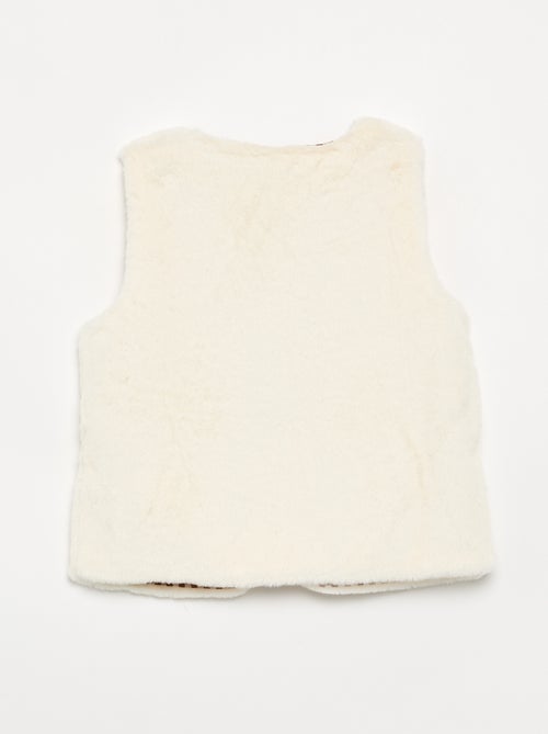 Mouwloos gilet van imitatiebont - Kiabi