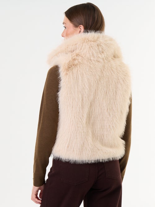 Mouwloos gilet van imitatiebont - Kiabi