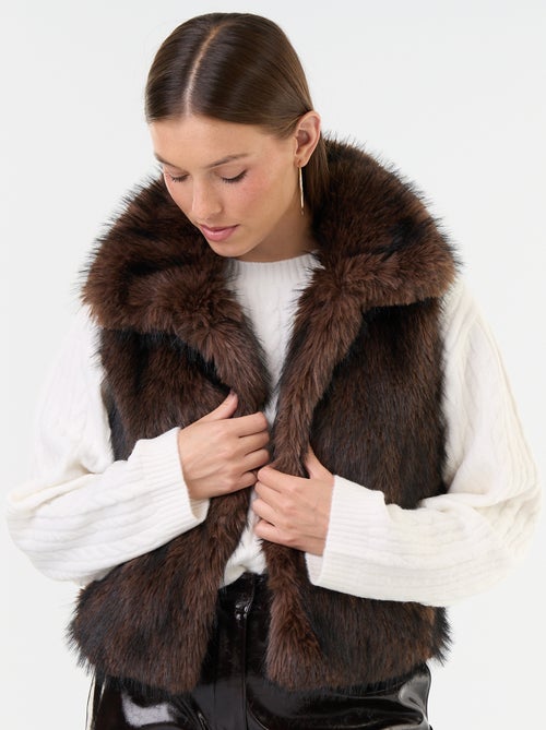 Mouwloos gilet van imitatiebont - Kiabi