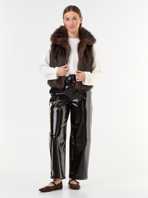 Mouwloos gilet van imitatiebont - Kiabi