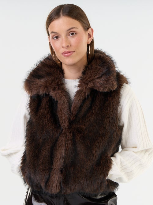 Mouwloos gilet van imitatiebont - Kiabi