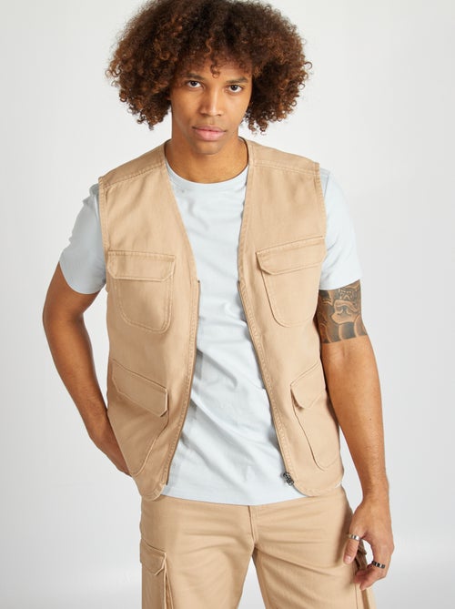 Mouwloos jasje met 4 zakken met klepje - Kiabi