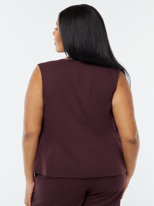 Mouwloos jasje met knoopsluiting - Kiabi