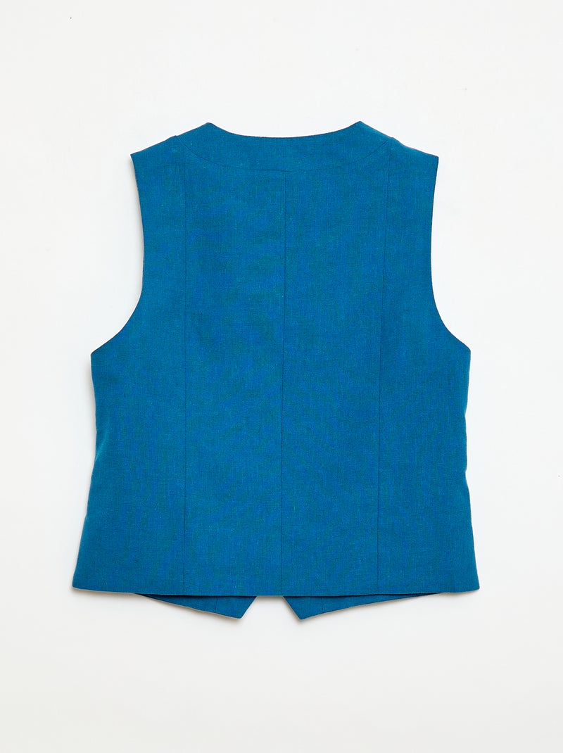 Mouwloos kostuumgilet Blauw - Kiabi