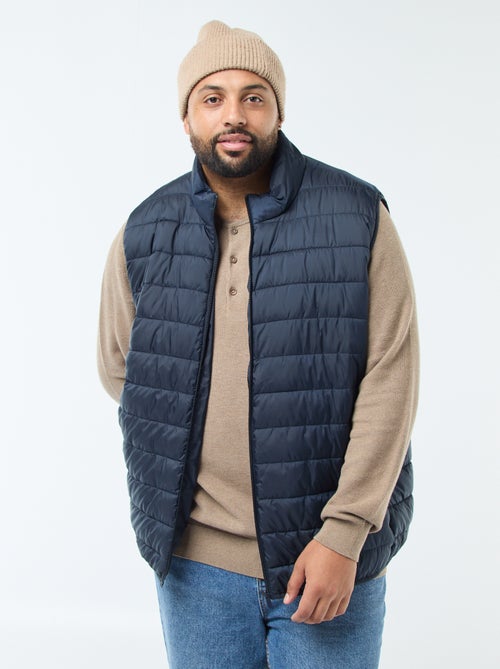 Mouwloos licht donsjack met opstaande kraag - Kiabi