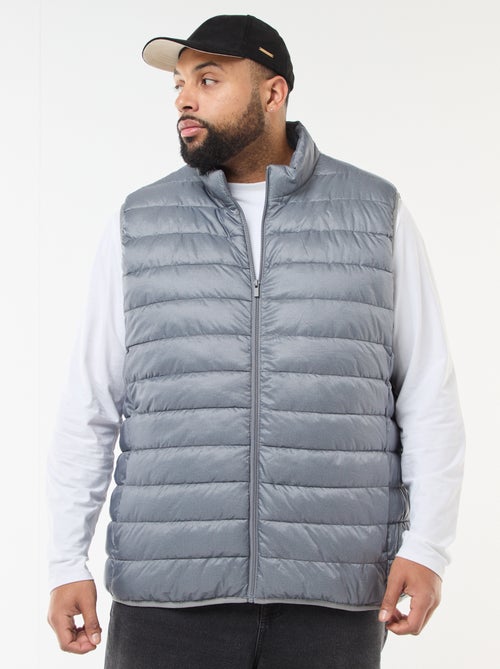 Mouwloos licht donsjack met opstaande kraag - Kiabi