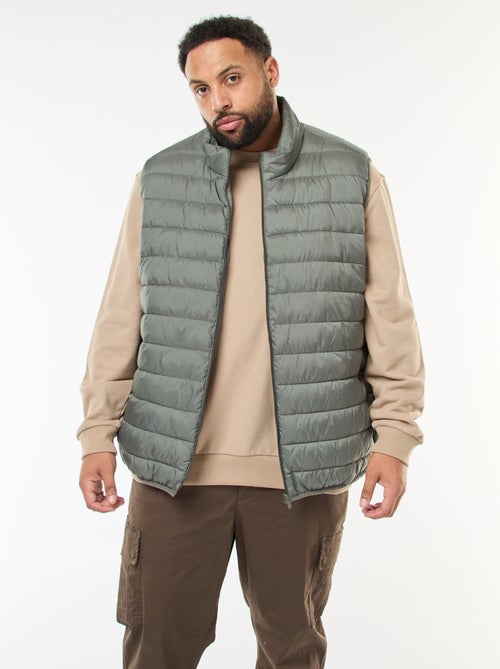 Mouwloos licht donsjack met opstaande kraag - Kiabi