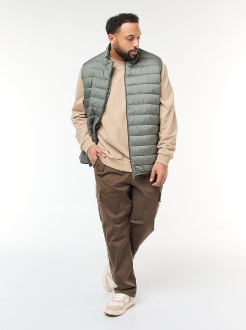 Mouwloos licht donsjack met opstaande kraag - Kiabi