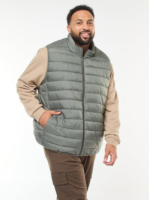 Mouwloos licht donsjack met opstaande kraag - Kiabi