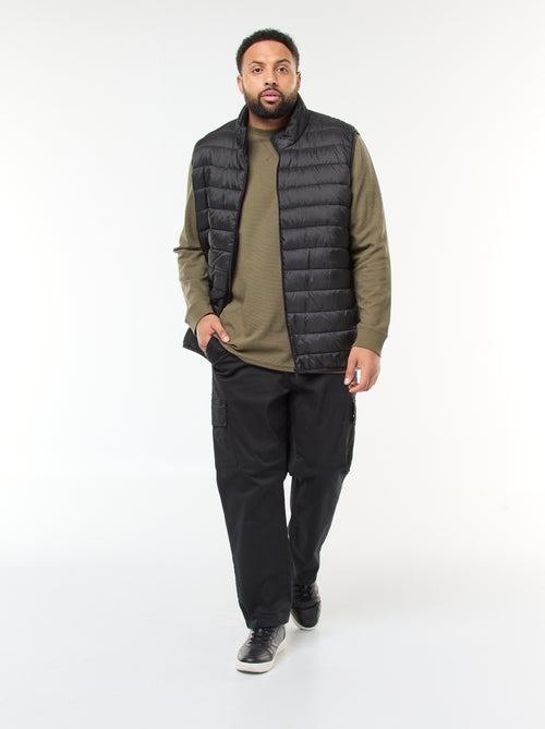 Mouwloos licht donsjack met opstaande kraag - Kiabi