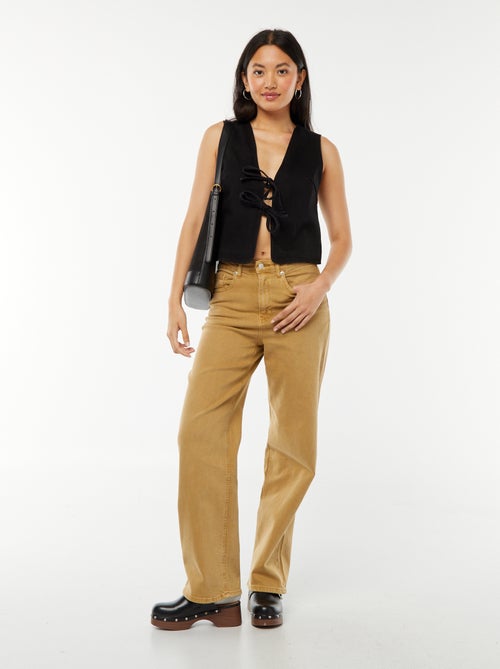 Mouwloos spijkervestje met striksluiting - Kiabi