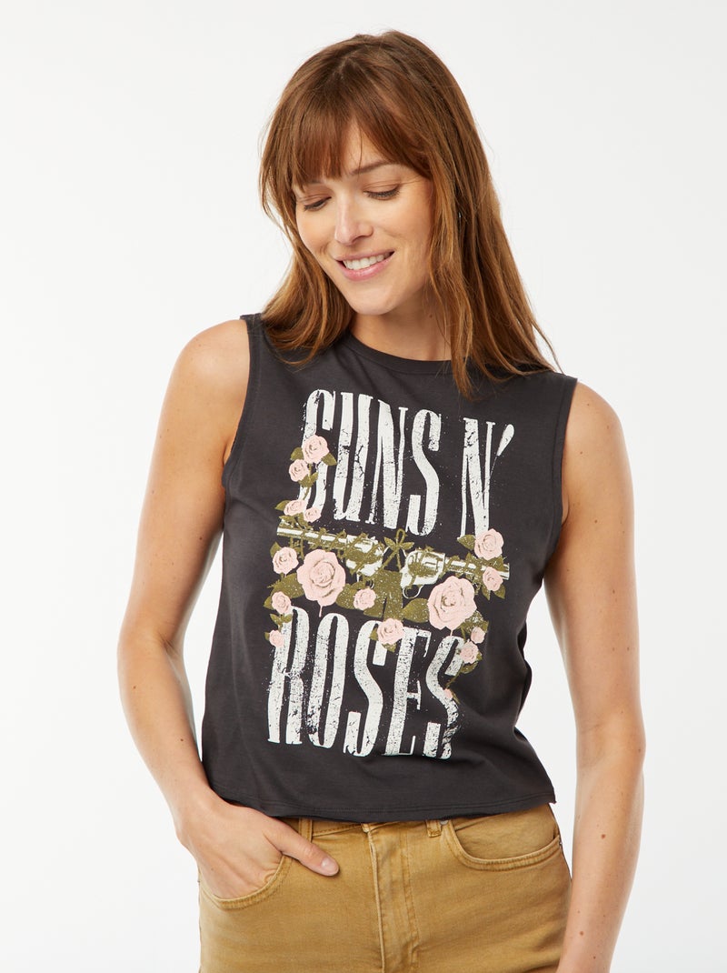 Mouwloos T-shirt 'Guns N' Roses' ZWART - Kiabi