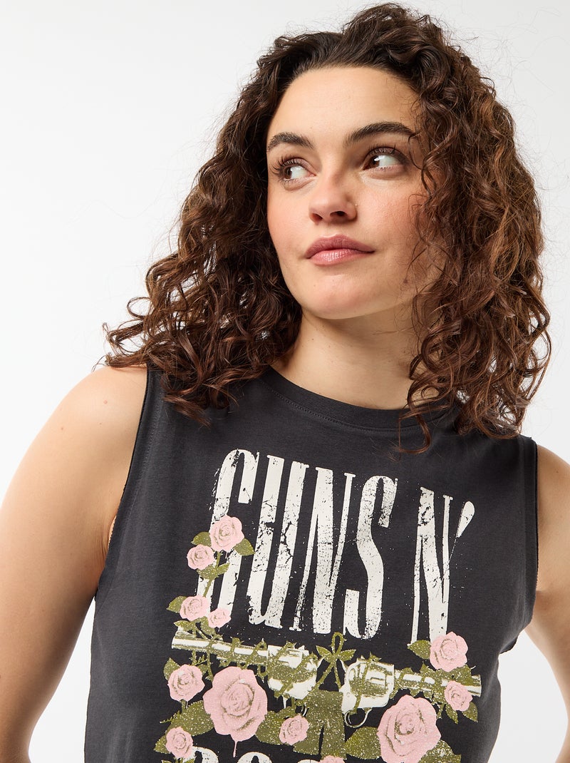 Mouwloos T-shirt 'Guns N'Roses' Zwart - Kiabi