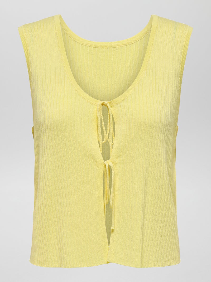 Mouwloos T-shirt 'JDY' GEEL - Kiabi