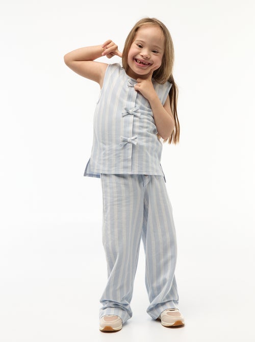 Mouwloos T-shirt met fantasieknopen - makkelijk aan te trekken collectie - Kiabi