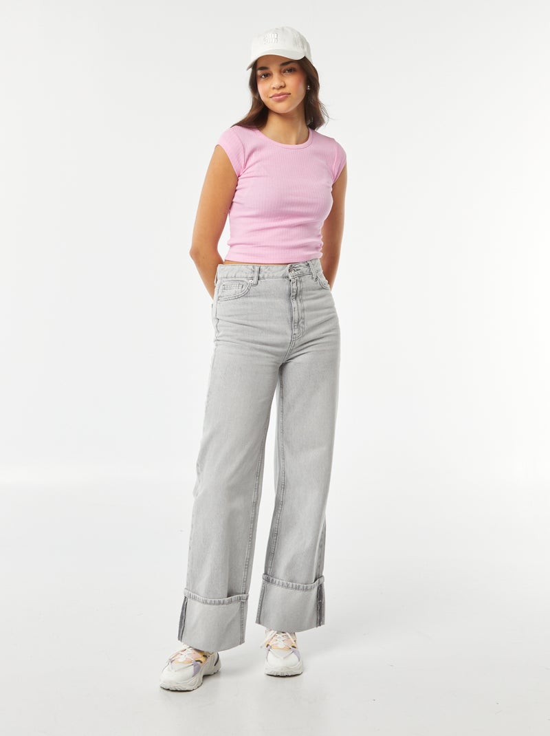 Mouwloos T-shirt met opengewerkt detail onderaan het rugpand ROSE - Kiabi