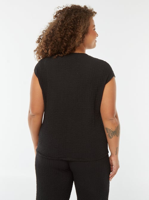 Mouwloos T-shirt met wafeltextuur - Kiabi