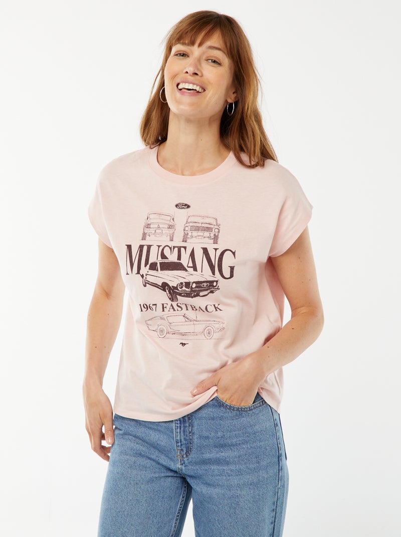 Mouwloos T-shirt 'Mustang' 'Ford' ROSE - Kiabi