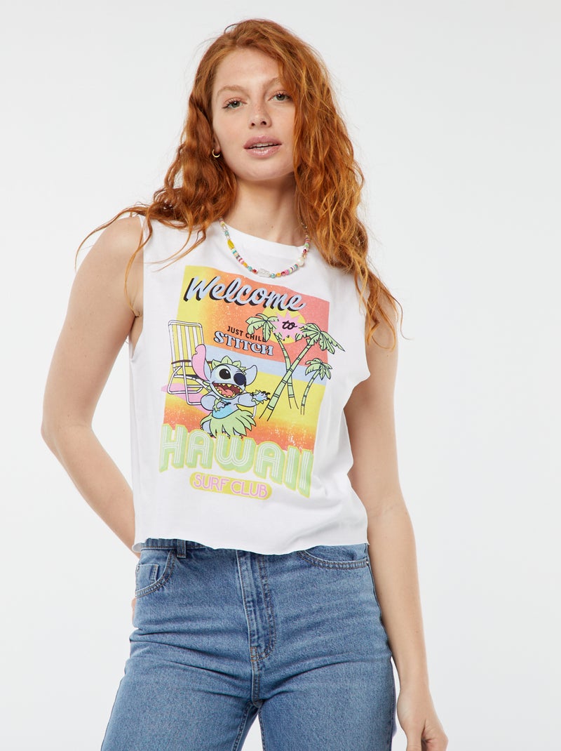Mouwloos T-shirt 'Stitch' 'Disney' WIT - Kiabi