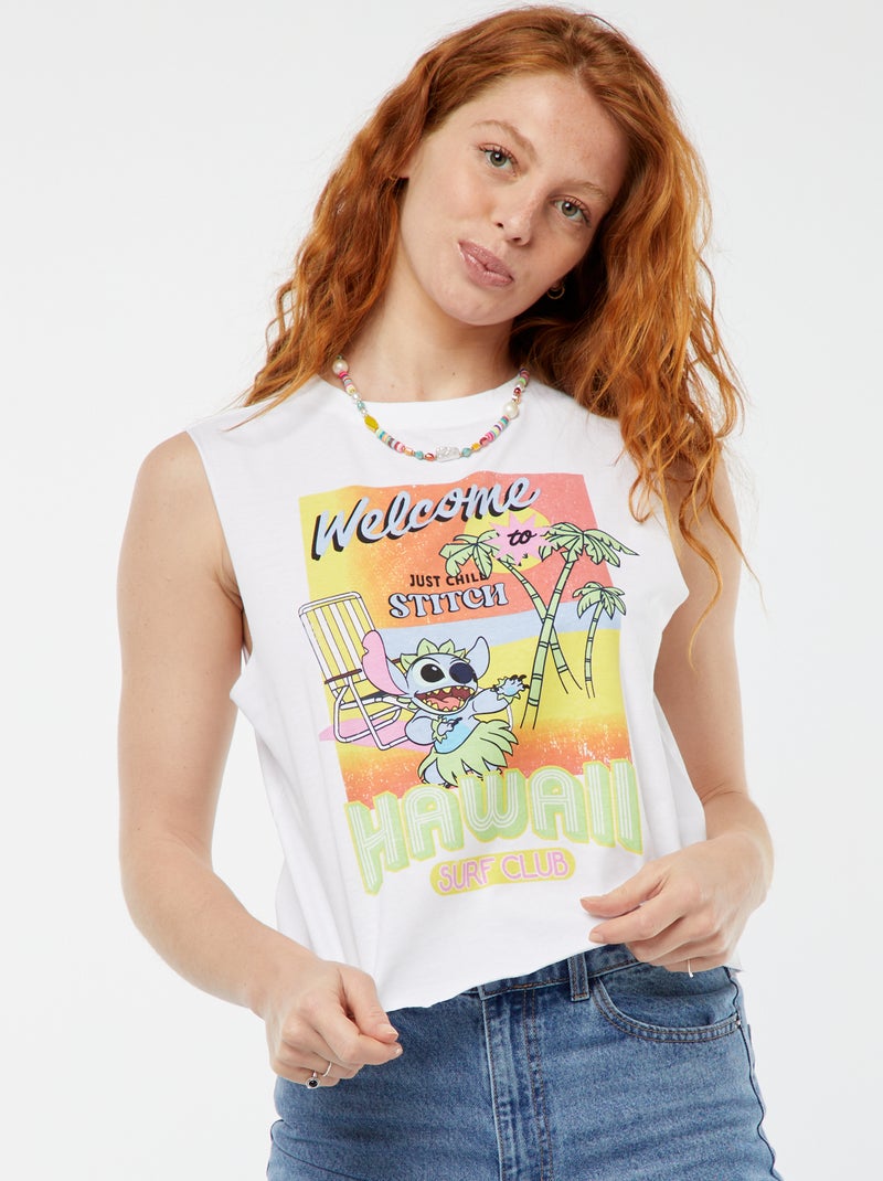 Mouwloos T-shirt 'Stitch' 'Disney' WIT - Kiabi