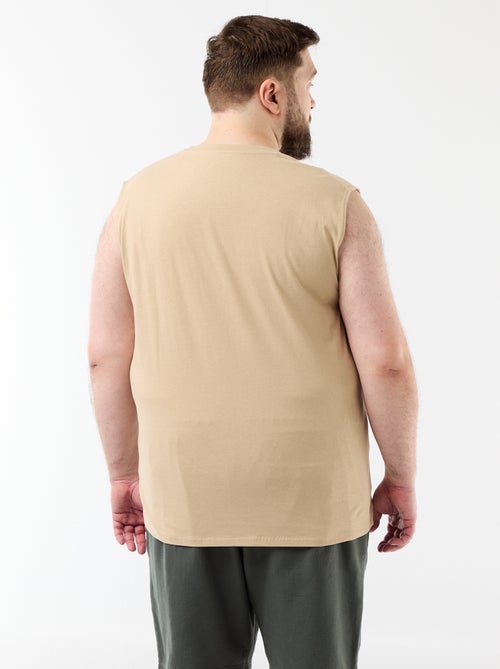 Mouwloos T-shirt van bedrukt katoen - Kiabi