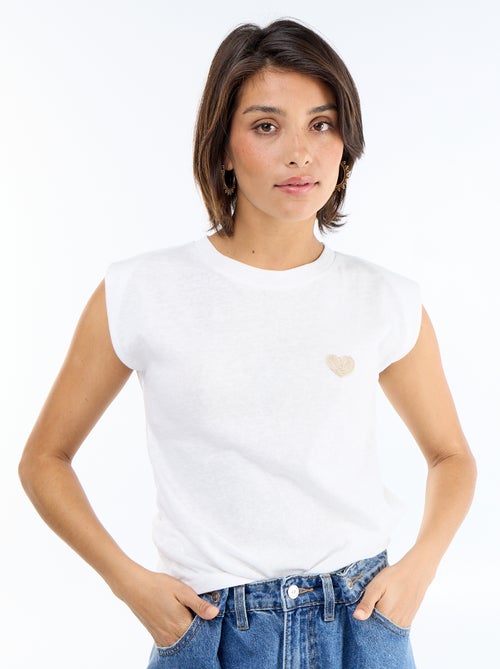 Mouwloos T-shirt van jerseytricot - Kiabi