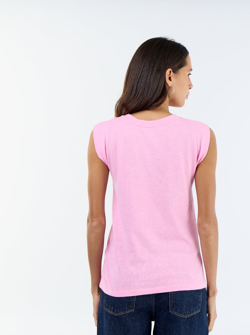 Mouwloos T-shirt van jerseytricot Rose - Kiabi