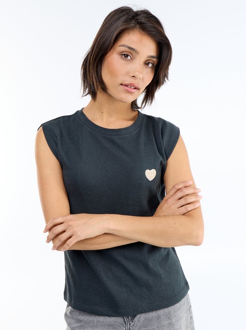 Mouwloos T-shirt van jerseytricot - Kiabi