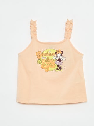 Mouwloos topje met ruchebandjes 'Disney'