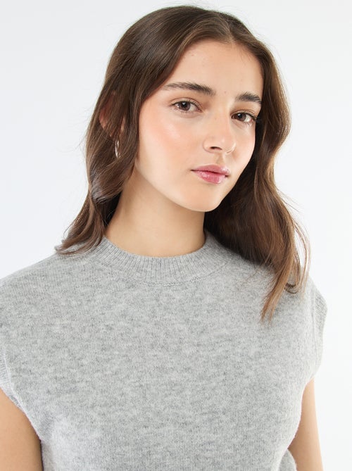 Mouwloos truitje van warm tricot - Kiabi