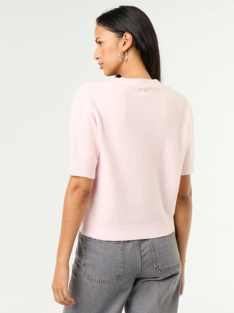 Mouwloos V-halsvest Rose - Kiabi