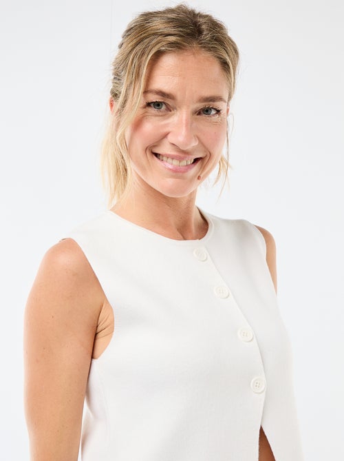 Mouwloos vest met ronde hals - Kiabi